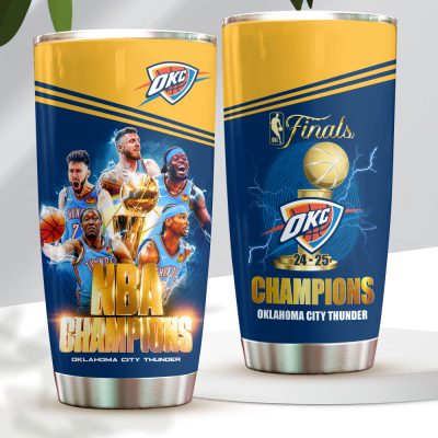 Oklahoma City Thunder NBA Final Champs 2025 Stainless Steel Tumblers 20oz/30oz TBC1010