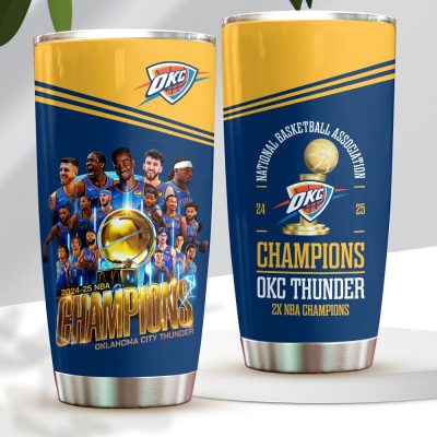 Oklahoma City Thunder NBA Final Champs 2025 Stainless Steel Tumblers 20oz/30oz TBC1017