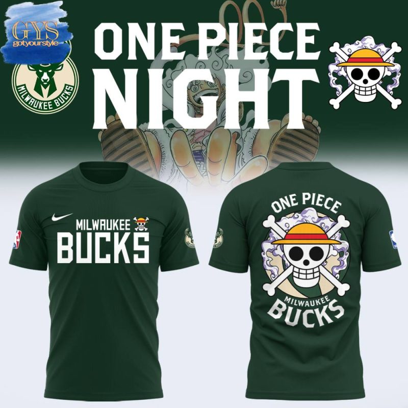 One Piece x Milwaukee Bucks Limited Edition Unisex Performance T-Shirt