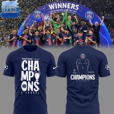 PSG 2025 UEFA Champions League Winners Unisex Performance T-Shirt