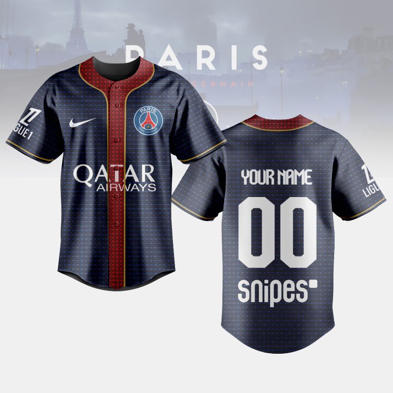 Paris Saint-Germain F.C. Personalized Baseball Jersey Gift For Fans JWB1092