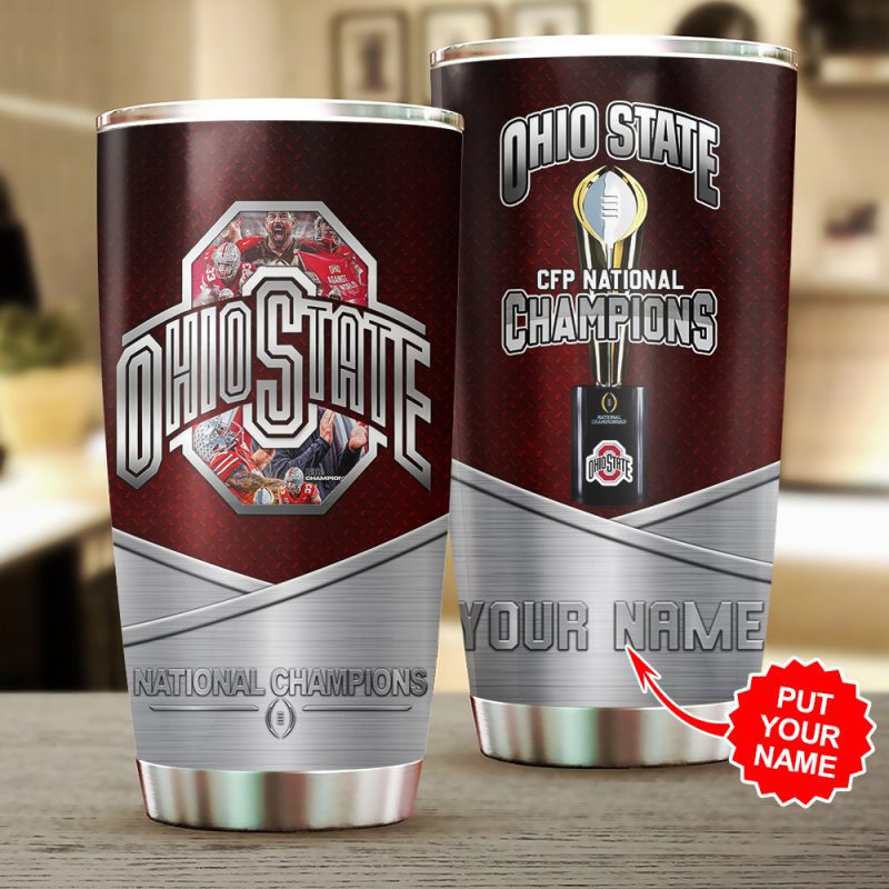 Personalized Ohio State Buckeyes Football Stainless Steel Tumblers 20oz/30oz TBC1331