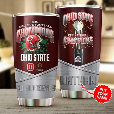 Personalized Ohio State Buckeyes Football Stainless Steel Tumblers 20oz/30oz TBC1352