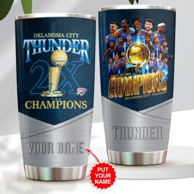 Personalized Oklahoma City Thunder NBA Final Champs 2025 Stainless Steel Tumblers 20oz/30oz TBC1016