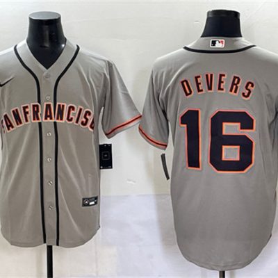 San Francisco Giants #16 Rafael Devers Gray Cool Base Stitched Baseball Jersey