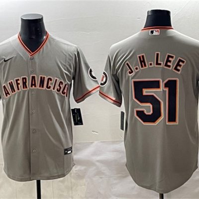 San Francisco Giants #51 Jung Hoo Lee Gray Cool Base Stitched Baseball Jersey