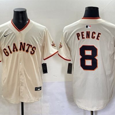 San Francisco Giants #8 Hunter Pence Cream Home Limited Stitched Baseball Jersey