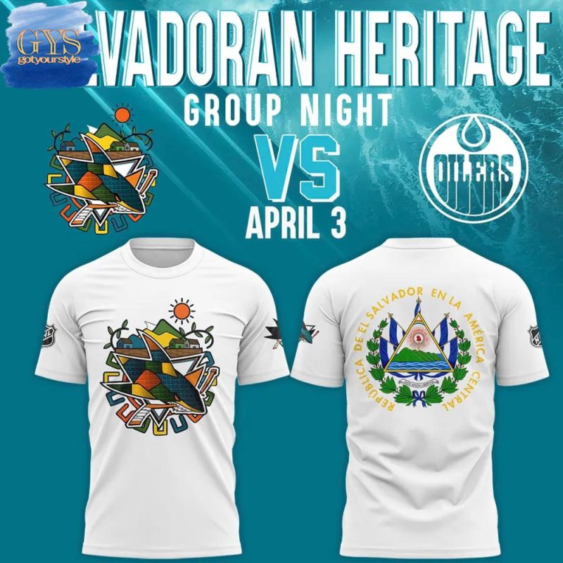 San Jose Sharks 2025 Salvadoran Heritage Night Shirt