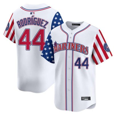 Seattle Mariners #44 Julio Rodriguez White 2025 Independence Day Limited Stitched Jersey