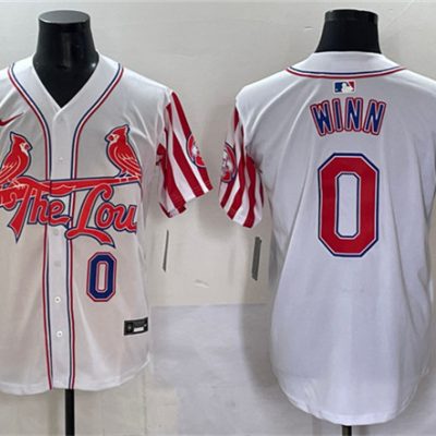St. Louis Cardinals #0 Masyn Winn White Independence Day Vapor Premier Limited Stitched Baseball Jersey