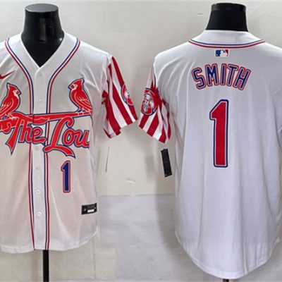 St. Louis Cardinals #1 Ozzie Smith White Independence Day Vapor Premier Limited Stitched Baseball Jersey