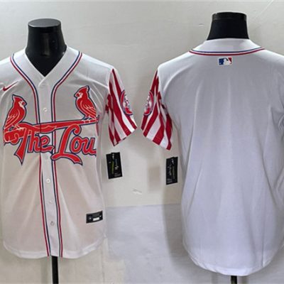St. Louis Cardinals Blank White Independence Day Vapor Premier Limited Stitched Baseball Jersey