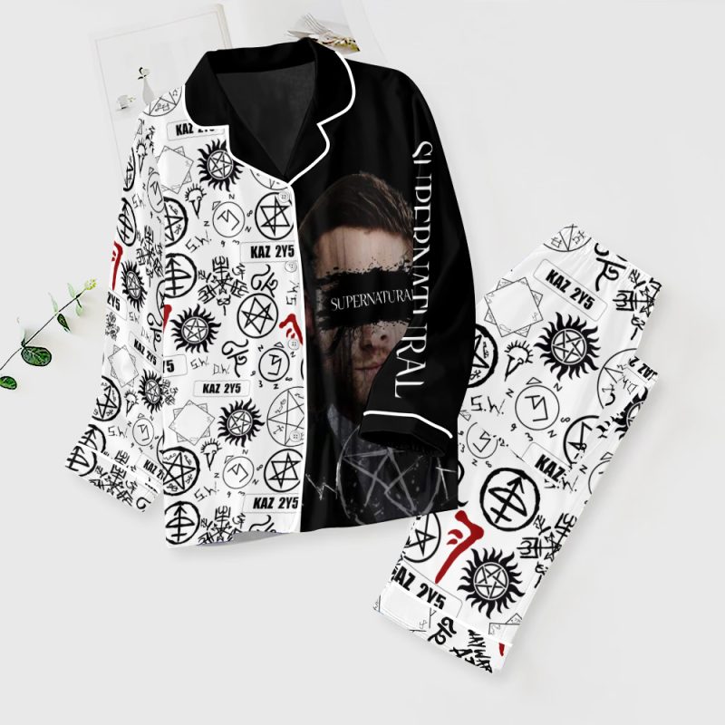 Supernatural Button Down Pajamas Set PMG1150