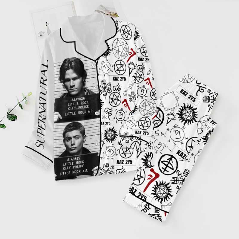 Supernatural Button Down Pajamas Set PMG1152