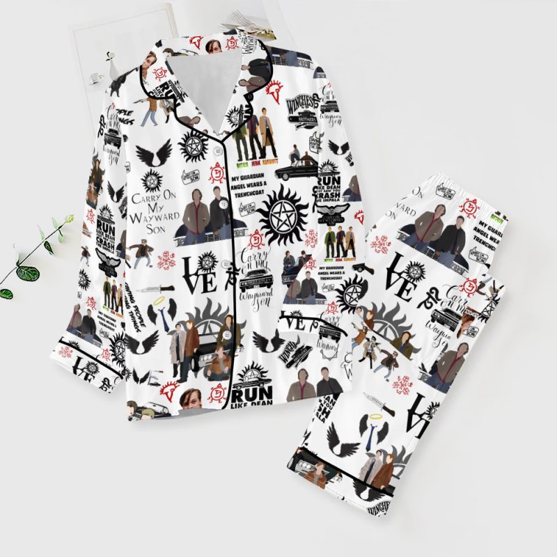 Supernatural Button Down Pajamas Set PMG1153