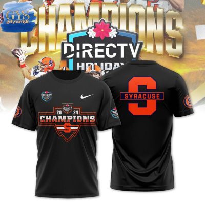 Syracuse Orange 2024 Directv Holiday Bowl Champions Nike Black Shirt