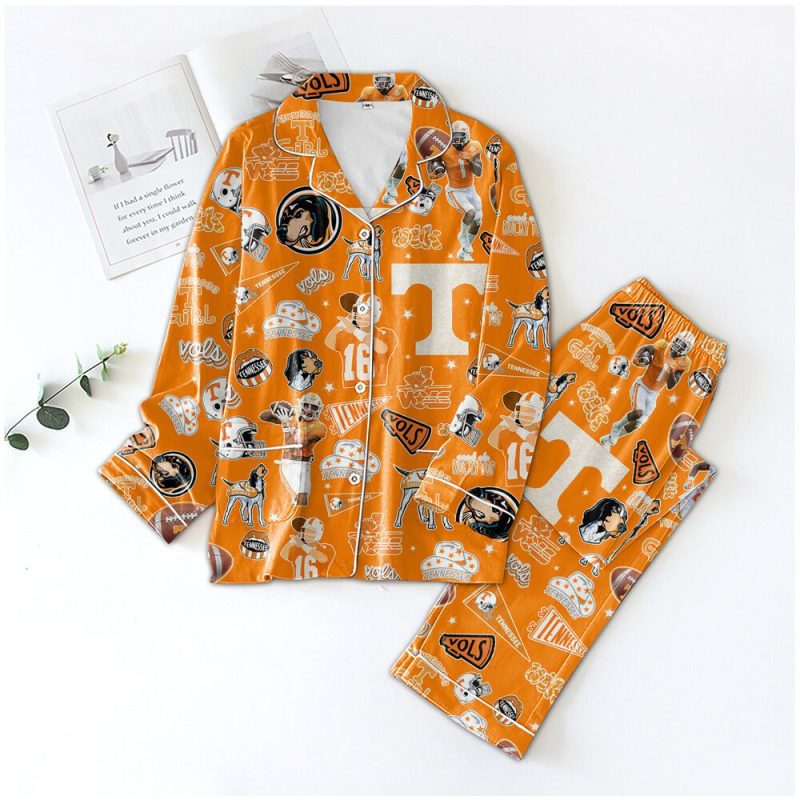 Tennessee Volunteers FC Button Down Pajamas Set PMG1159