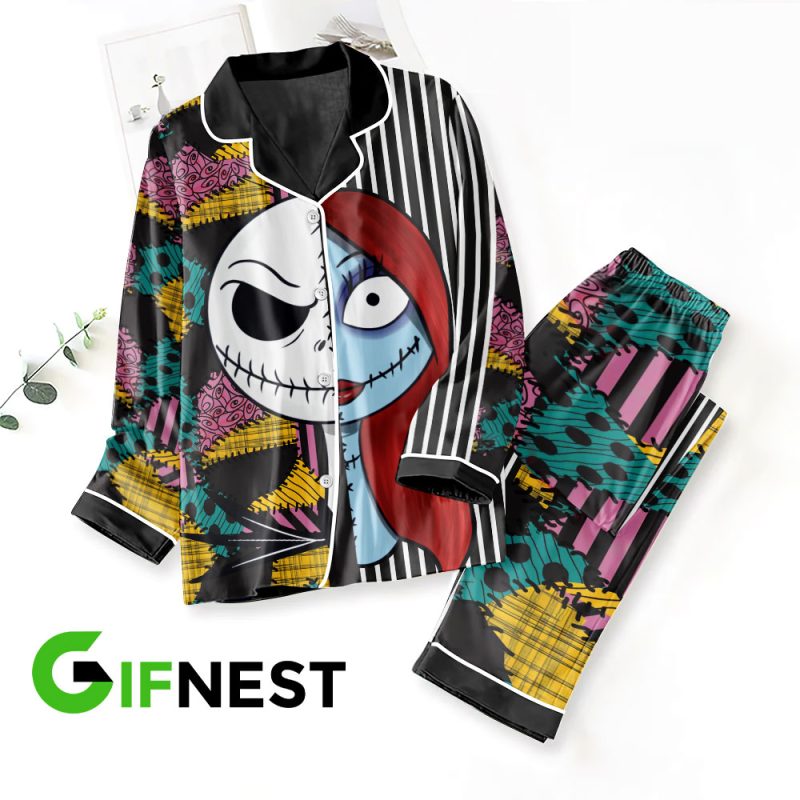 The Nightmare Before Christmas Button Down Pajamas Set PMG1161