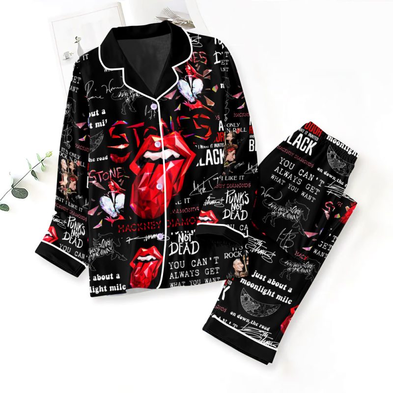 The Rolling Stones Button Down Pajamas Set PMG1165