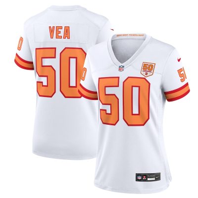 Vita Vea '76 Tampa Bay Buccaneers Women's 50th Season Game Jersey - White