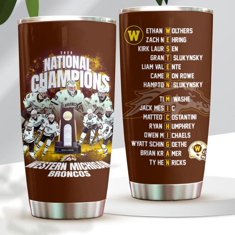 Western Michigan Broncos Men's Ice Hockey Stainless Steel Tumblers 20oz/30oz TBC1165
