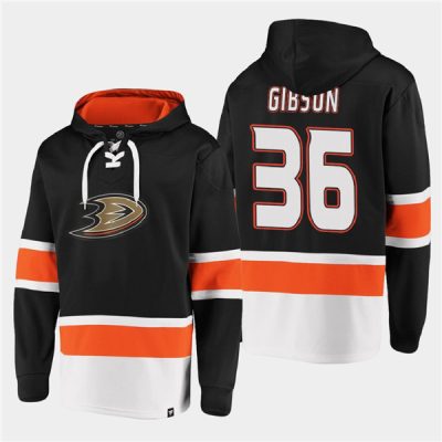 Anaheim Ducks #33 Jakob Silfverberg Black Ageless Lace-Up Pullover Hoodie