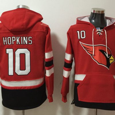 Arizona Cardinals #10 DeAndre Hopkins Red Ageless Lace-Up Pullover Hoodie
