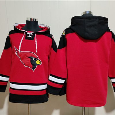 Arizona Cardinals Blank Red Ageless Lace-Up Pullover Hoodie