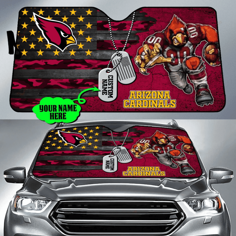 Arizona Cardinals Personalized Car Auto Windshield Sun Shade WSS1188