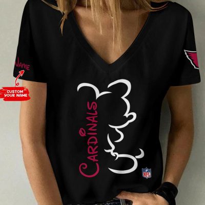 Arizona Cardinals Personalized V-neck Women T-shirt  VNT1001