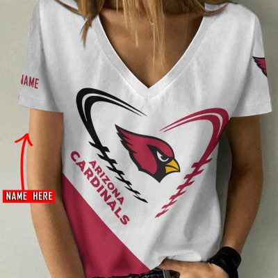 Arizona Cardinals Personalized V-neck Women T-shirt  VNT1010