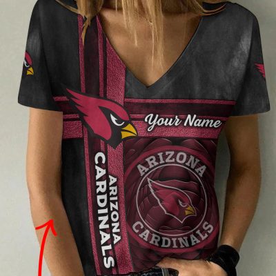 Arizona Cardinals Personalized V-neck Women T-shirt  VNT1011