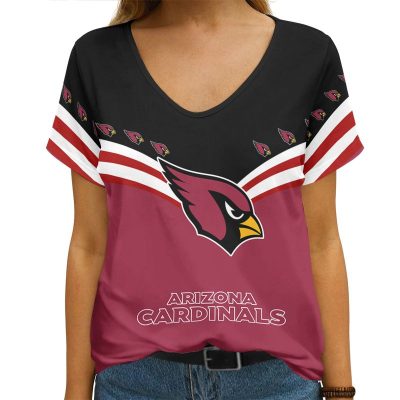 Arizona Cardinals Personalized V-neck Women T-shirt VNT1012