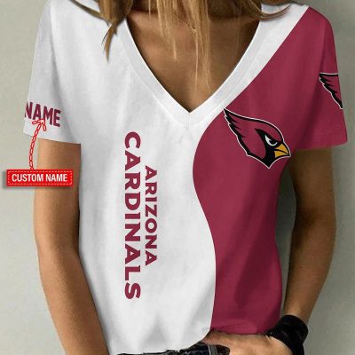 Arizona Cardinals Personalized V-neck Women T-shirt VNT1013