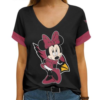 Arizona Cardinals V-neck Women T-shirt VNT1002