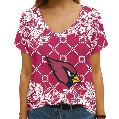Arizona Cardinals V-neck Women T-shirt VNT1004