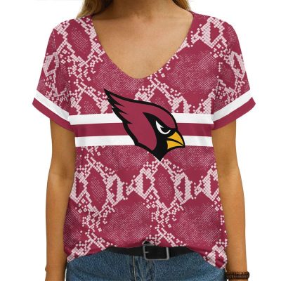Arizona Cardinals V-neck Women T-shirt VNT1008