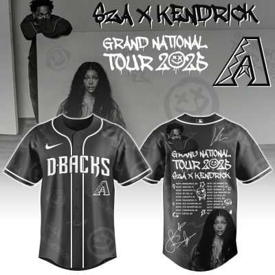Arizona Diamondbacks MLB x Kendrick Lamar x SZA Grand National Tour Personalized Baseball Jersey For Fans