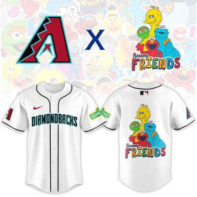 Arizona Diamondbacks MLB x Sesame Street Night Personalized Baseball Jersey For Fans