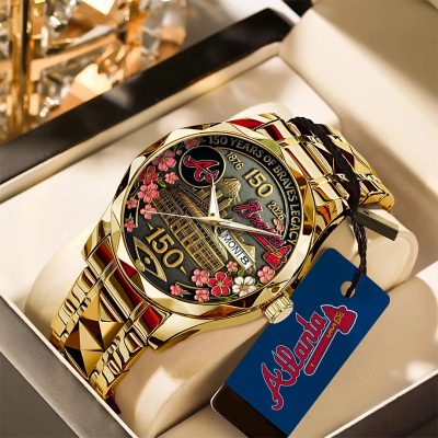 Atlanta Braves Alloy Luxury Quartz Watch WIN3058