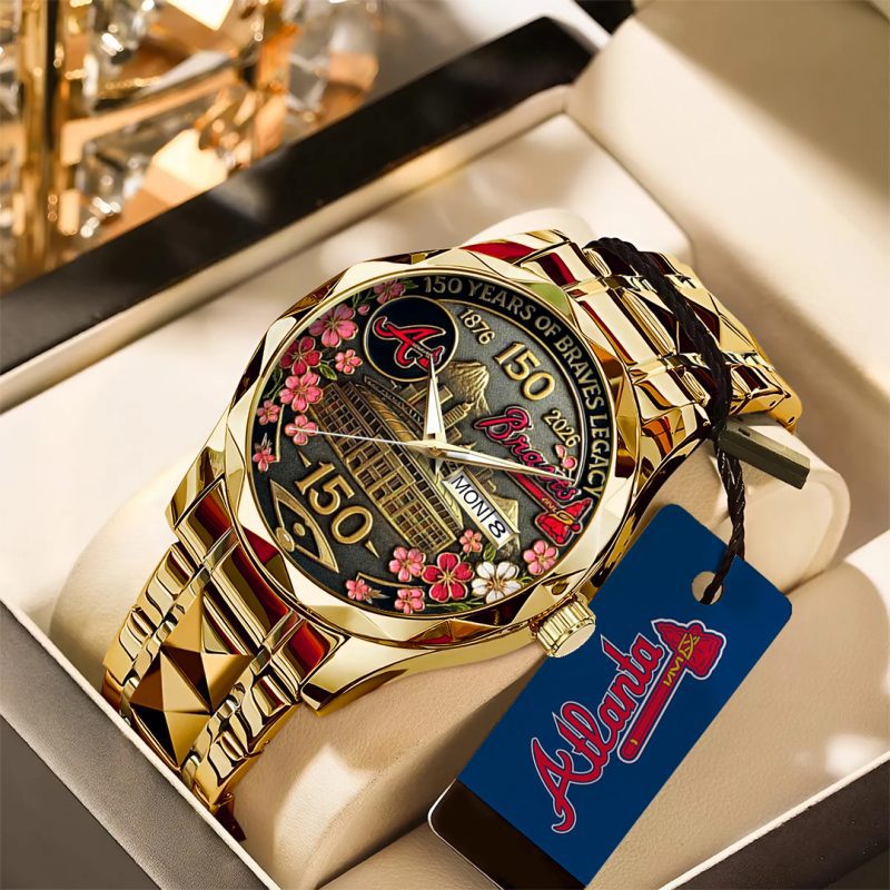 Atlanta Braves Alloy Luxury Quartz Watch WIN3058