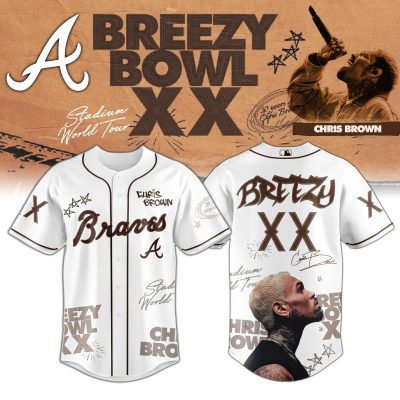 Atlanta Braves MLB x Chris Brown Breezy Bowl XX Stadium World Tour Personalized Baseball Jersey For Fans