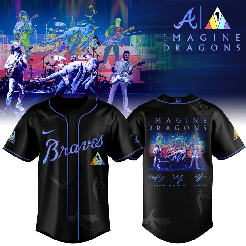 Atlanta Braves MLB x Imagine Dragons 17th Anniversary Tour Personalized Baseball Jersey For Fans