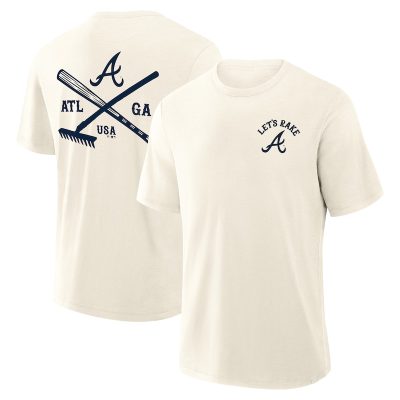 Atlanta Braves Nostalgia Stadium Slub T-Shirt - Cream