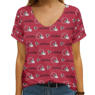 Atlanta Falcons V-neck Women T-shirt VNT1024
