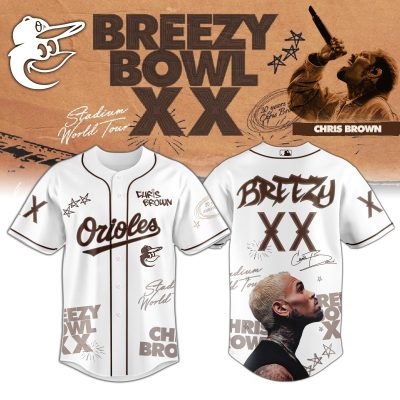 Baltimore Orioles MLB x Chris Brown Breezy Bowl XX Stadium World Tour Personalized Baseball Jersey For Fans