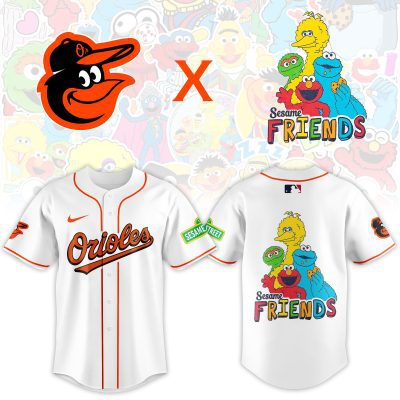 Baltimore Orioles MLB x Sesame Street Night Personalized Baseball Jersey For Fans