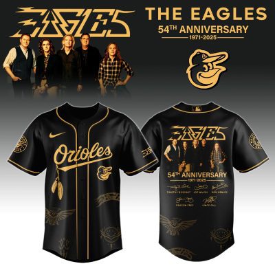 Baltimore Orioles MLB x The Eagles 54th Anniversary Tour Personalized Baseball Jersey For Fans