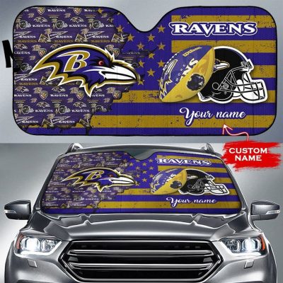 Baltimore Ravens Personalized Car Auto Windshield Sun Shade WSS1047