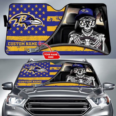 Baltimore Ravens Personalized Car Auto Windshield Sun Shade WSS1269